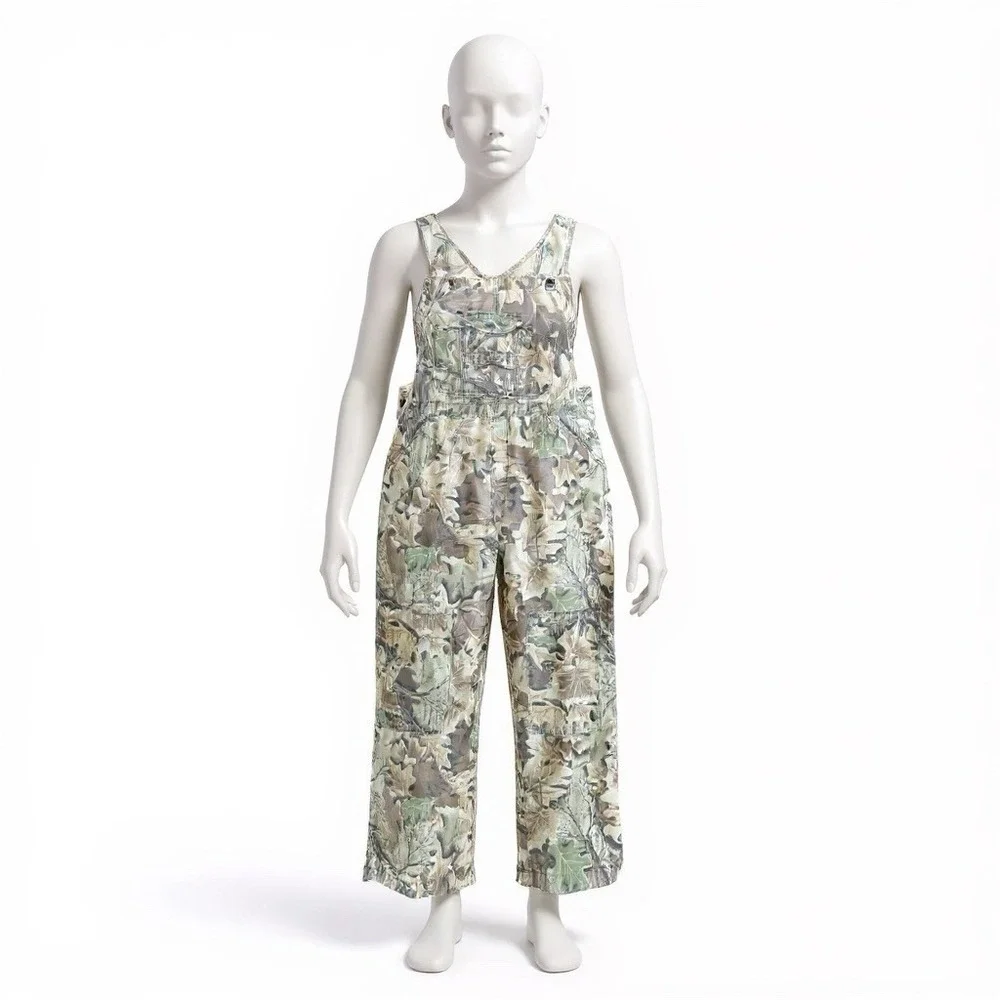 Vintage‎ Redhead Overall Bibs Large Advantage Camo Made In USA Button Fly
